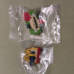 Vintage McDonald's collectable lapel pins in original packaging